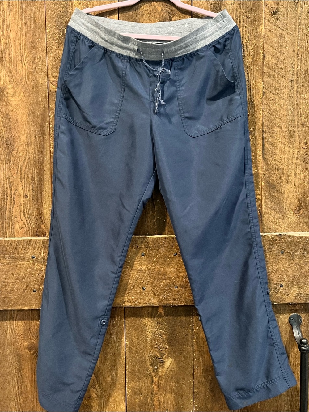 tek gear Navy Jogger Pants with Gray Elastic Waistband
